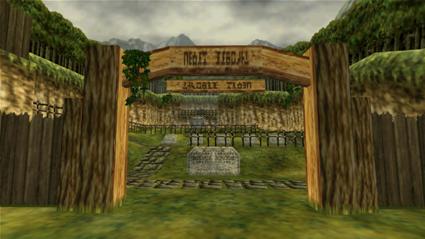 Le portail du cimetière de Cocorico dans Ocarina of Time