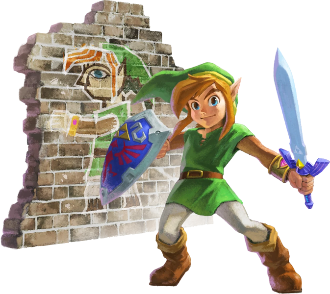 Seconde version de l’artwork officiel de Link et de sa peinture murale