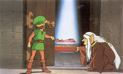 La princesse Zelda endormie (Artwork - Illustrations - Zelda II: The Adventure of Link)