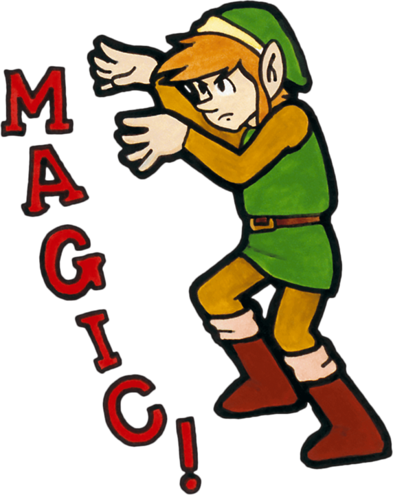 Link faisant de la magie (Artwork - Link - Zelda II: The Adventure of Link)