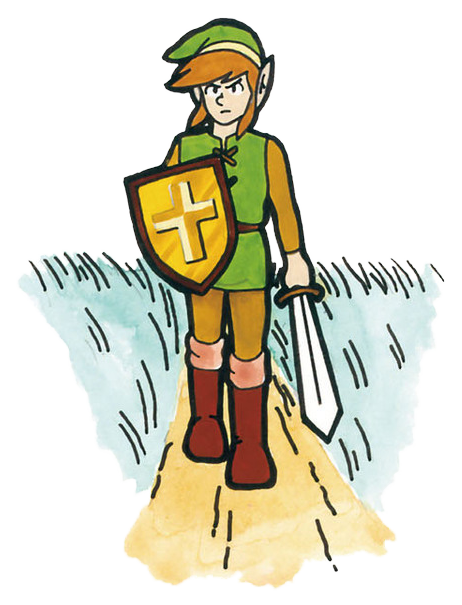 Link marchant (Artwork - Link - Zelda II: The Adventure of Link)