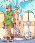 Link quittant la princesse Zelda endormie