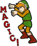 Link faisant de la magie