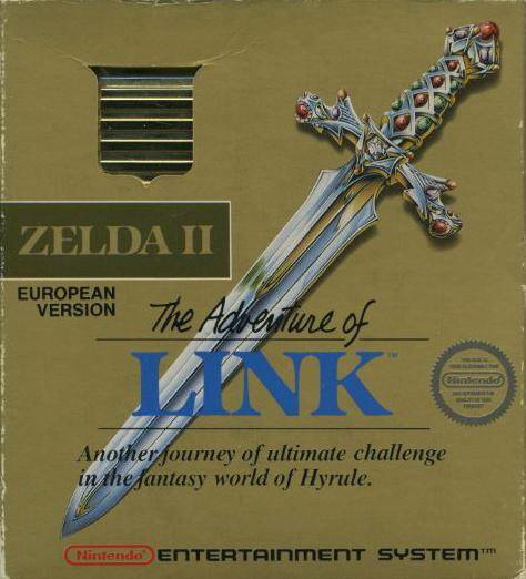 Boîtier européen sur SNES (Image diverse - Boîtier - Zelda II: The Adventure of Link)