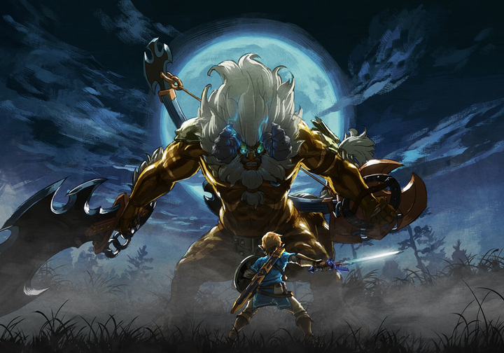 Les Épreuves Légendaires : Link face à un Lynel d’Or (Artwork - Illustrations - Breath of the Wild)