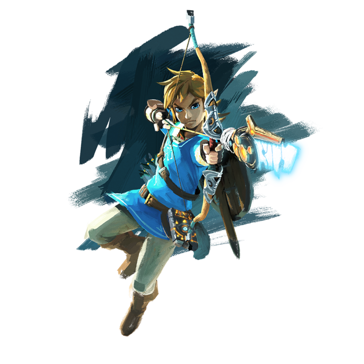 Link tirant une flèche archéonique (Artwork - Personnages - Breath of the Wild)