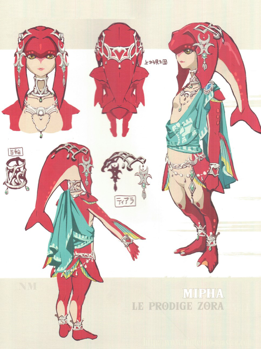 Concept Art de Mipha (Artwork - Concept Arts - Breath of the Wild)