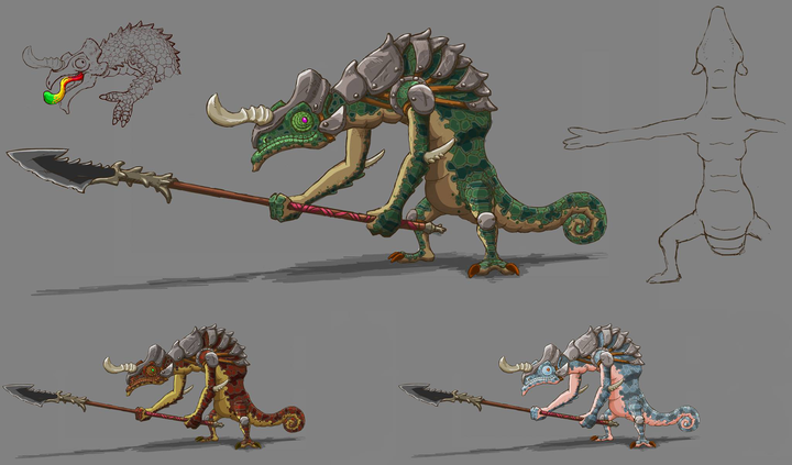 Concept Art de Lizalfos (Artwork - Concept Arts - Breath of the Wild)