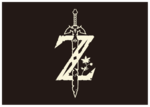 Logo simplifié de Breath of the Wild sur fond noir