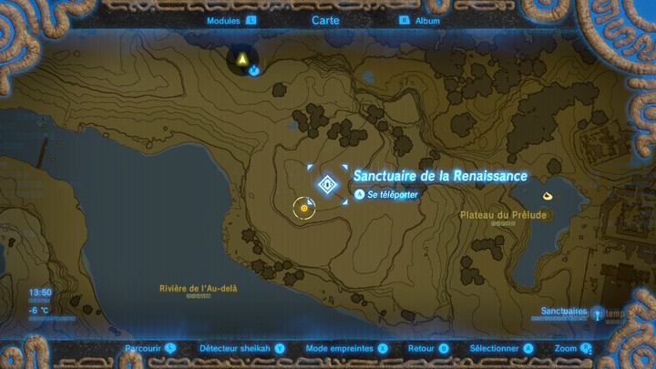 Carte Des Sanctuaires Dans Zelda Breath Of The Wild