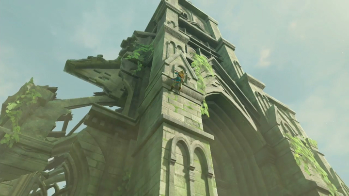 Link escaladant le Temple du Temps (Screenshot - Screenshots de l’E3 2016- Breath of the Wild)