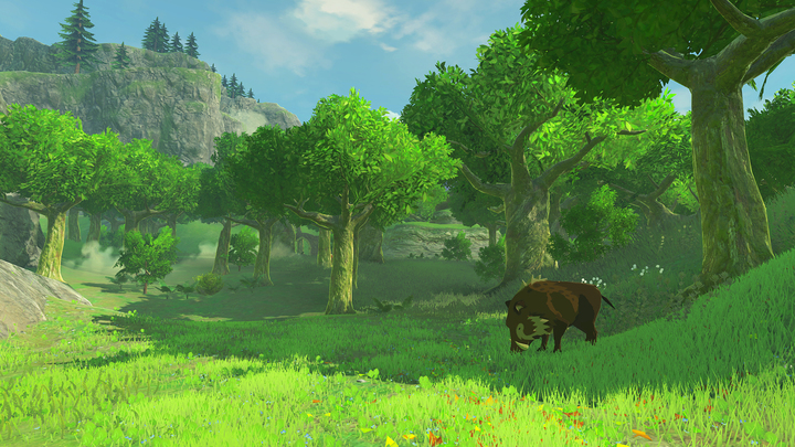 Un sanglier dans le Bois des Esprits (Screenshot - Screenshots de l’E3 2016- Breath of the Wild)