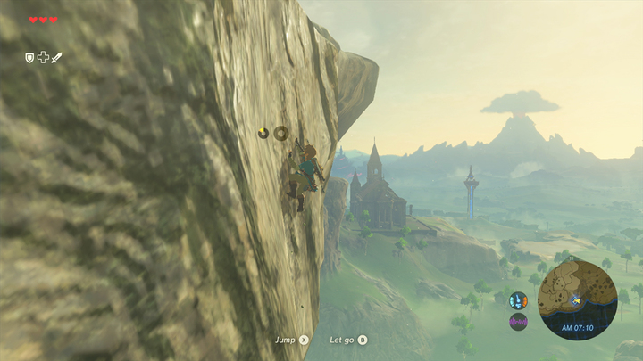 Link escaladant au sud du Plateau du Prélude (Screenshot - Screenshots de l’E3 2016- Breath of the Wild)