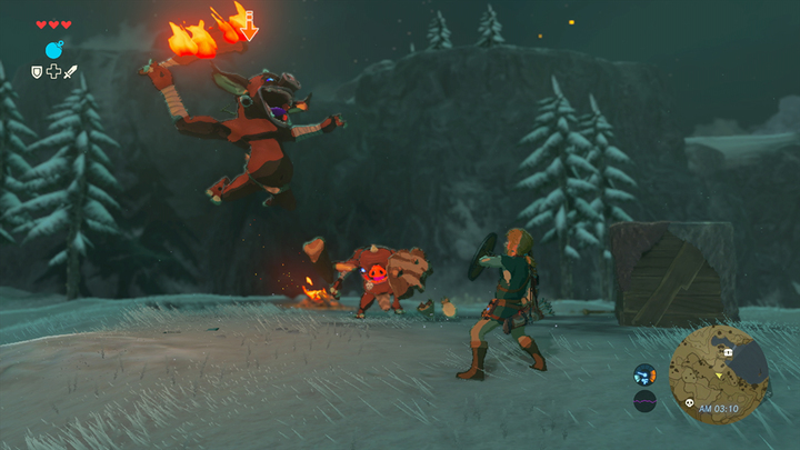 Link se défendant face à deux Bokoblins (Screenshot - Screenshots de l’E3 2016- Breath of the Wild)