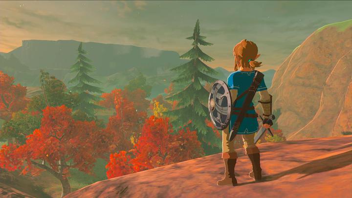 Link face à un paysage automnal (Screenshot - Screenshots publiés sur les réseaux sociaux- Breath of the Wild)