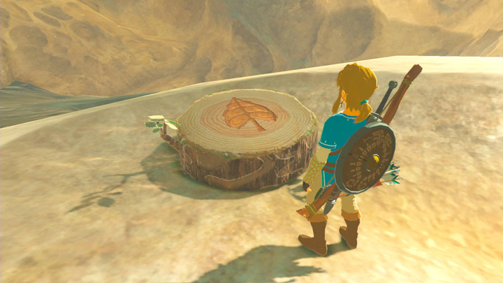 Une feuille en forme de flèche indiquant un Korogu (Screenshot - Screenshots publiés sur les réseaux sociaux- Breath of the Wild)