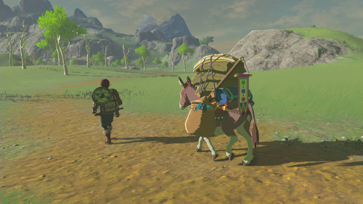 Un âne transportant des marchandises (Screenshot - Screenshots publiés sur les réseaux sociaux- Breath of the Wild)