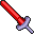 Longue épée de rubis