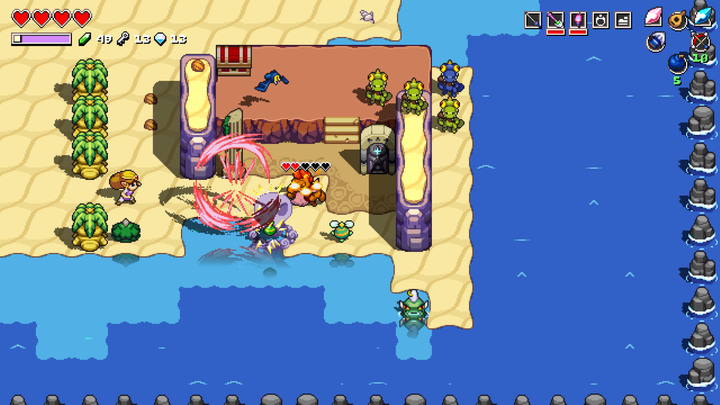 Zelda utilisant le feu de Din (Screenshot - Screenshots - Cadence of Hyrule)