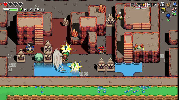 Link utilisant l'attaque tornade (Screenshot - Screenshots - Cadence of Hyrule)