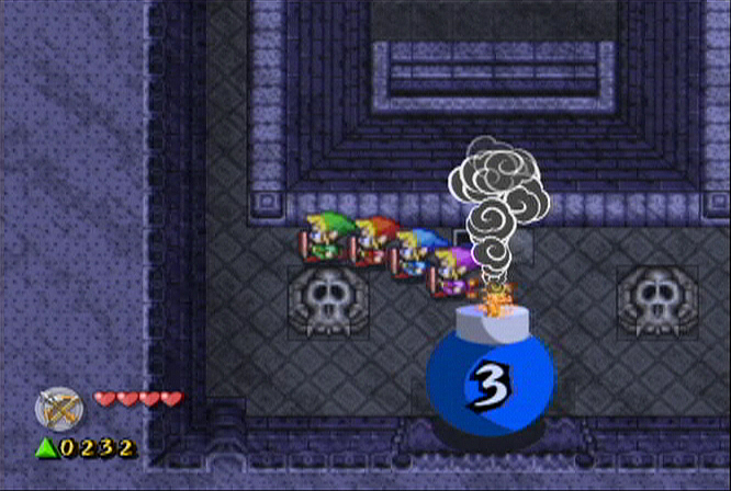Une Grosse Bombe dans le Temple des Ténèbres (Screenshot - Four Swords Adventures)