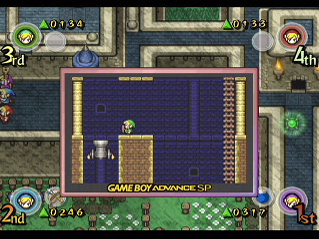 Exploration du château d’Hyrule (Screenshot - Four Swords Adventures)