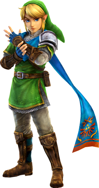 Link dans la tenue du héros (Artwork - Artworks de Link - Hyrule Warriors)
