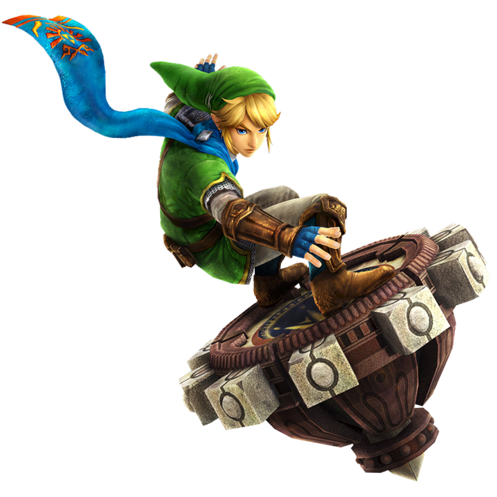 Link avec l’Aérouage (Artwork - Artworks de Link - Hyrule Warriors)