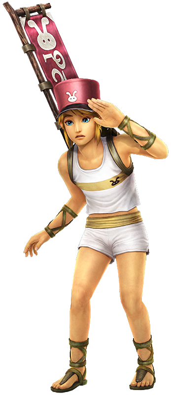 Link en tenue de facteur (Artwork - Artworks de Link - Hyrule Warriors)