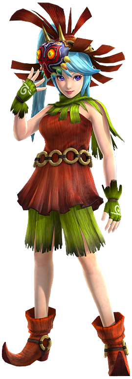 Lana dans la tenue de Skullkid (Artwork - Autres personnages - Hyrule Warriors)