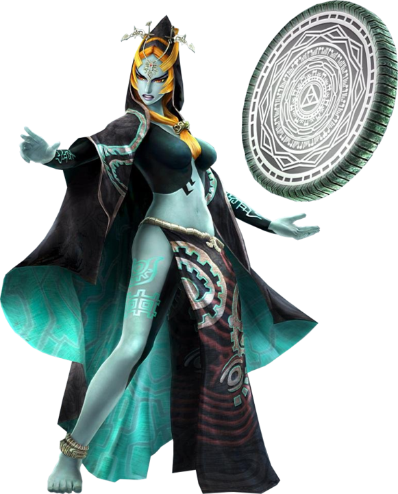 Midona attaquant avec le miroir magique (Artwork - Autres personnages - Hyrule Warriors)