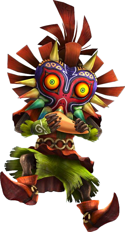 Skull Kid jouant de l’Ocarina (Artwork - Autres personnages - Hyrule Warriors)