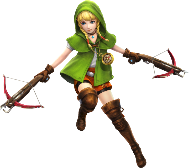 Linkle attaquant aux arbalètes (Artwork - Autres personnages - Hyrule Warriors)