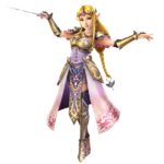 La Princesse Zelda attaquant à la baguette du vent