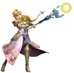 La Princesse Zelda attaquant au bâton Anima