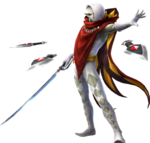 Ghirahim attaquant avec l’épée démoniaque