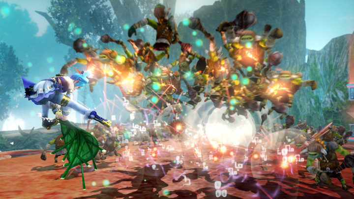 Lana attaquant au bâton mojo (Screenshot - Screenshots de la version Wii U- Hyrule Warriors)