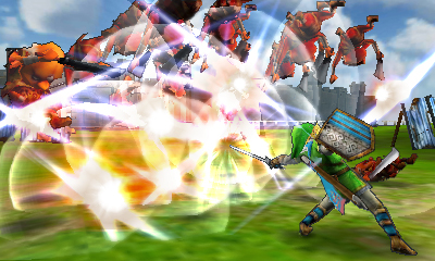 Link attaquant (Screenshot - Screenshots de la version 3DS- Hyrule Warriors)