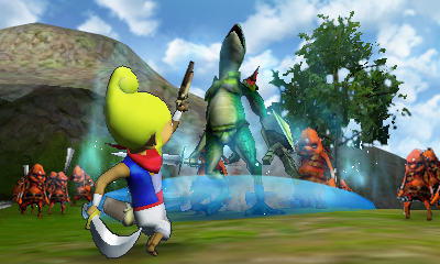 Tetra attaquant au sabre et au pistolet (Screenshot - Screenshots de la version 3DS- Hyrule Warriors)