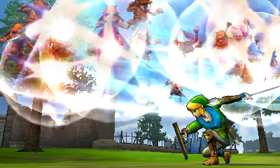 Link attaquant (Screenshot - Screenshots de la version 3DS- Hyrule Warriors)