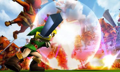 Link enfant attaquant (Screenshot - Screenshots de la version 3DS- Hyrule Warriors)