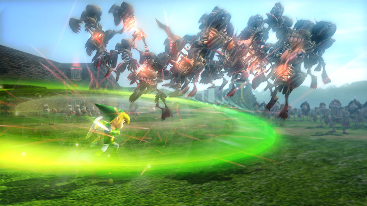 Link Cartoon attaquant à l’épée (Screenshot - Screenshots de la version Wii U- Hyrule Warriors)