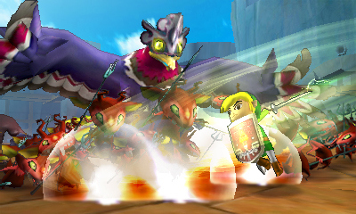 Link Cartoon attaquant à l’épée (Screenshot - Screenshots de la version 3DS- Hyrule Warriors)