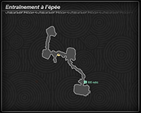 Plan de la zone Entraînement à l'épée