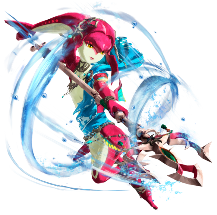 Mipha, dans sa tenue de Prodige (Artwork - Personnages - Hyrule Warriors : L’Ère du Fléau)