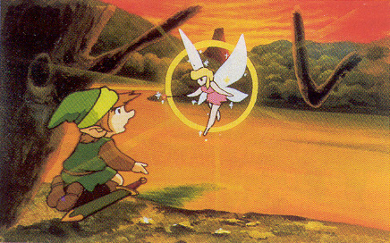 Link rencontrant une fée (Artwork - Illustration - The Legend of Zelda)