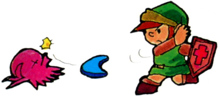 Link combattant un Octorok (Artwork - Link - The Legend of Zelda)