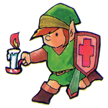 Link tenant une chandelle (Artwork - Link - The Legend of Zelda)