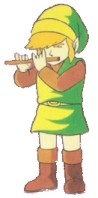 Link jouant de la flûte (Artwork - Link - The Legend of Zelda)