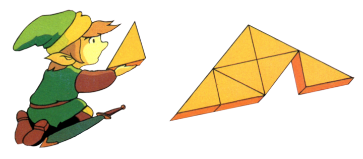 Link complétant la Triforce (Artwork - Link - The Legend of Zelda)